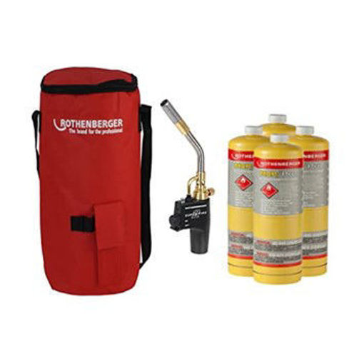 Picture of Rothenberger Hot Bag c/w Supafire Torch & 4 x Mapp Gas